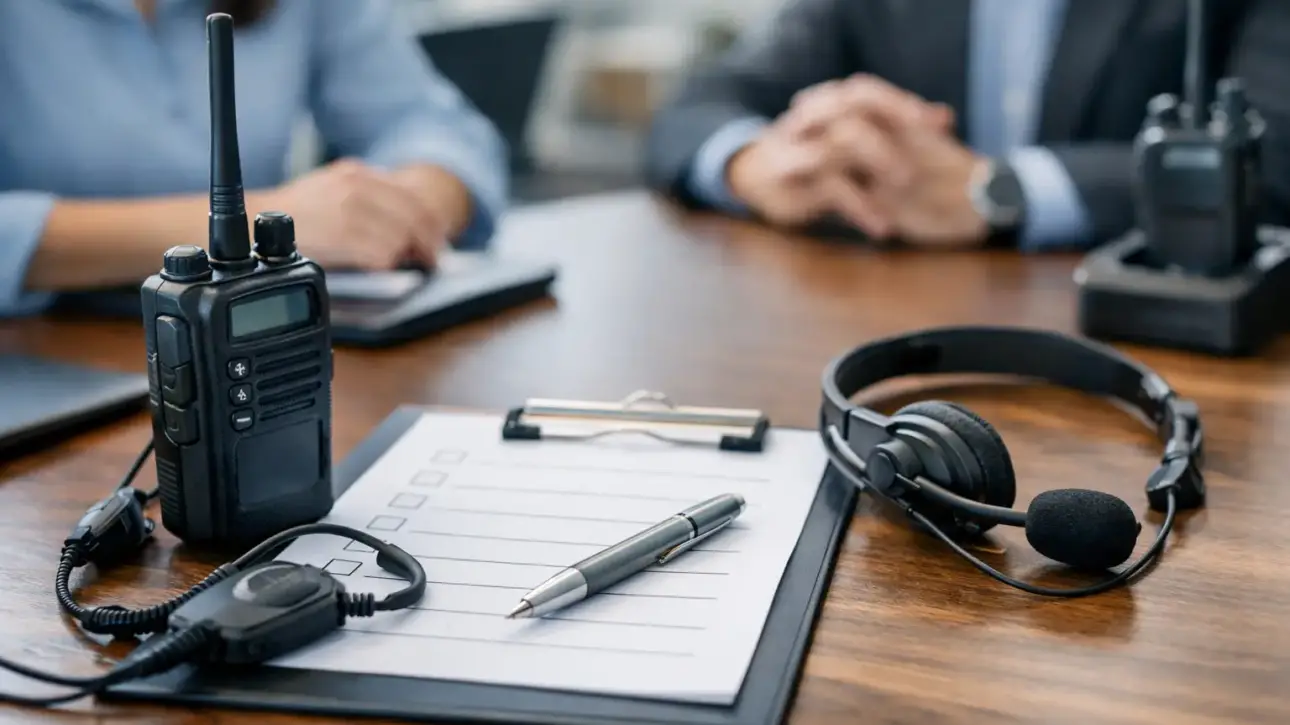 Business Radio Communication Checklist for Teams