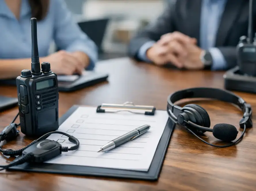 Business Radio Communication Checklist for Teams