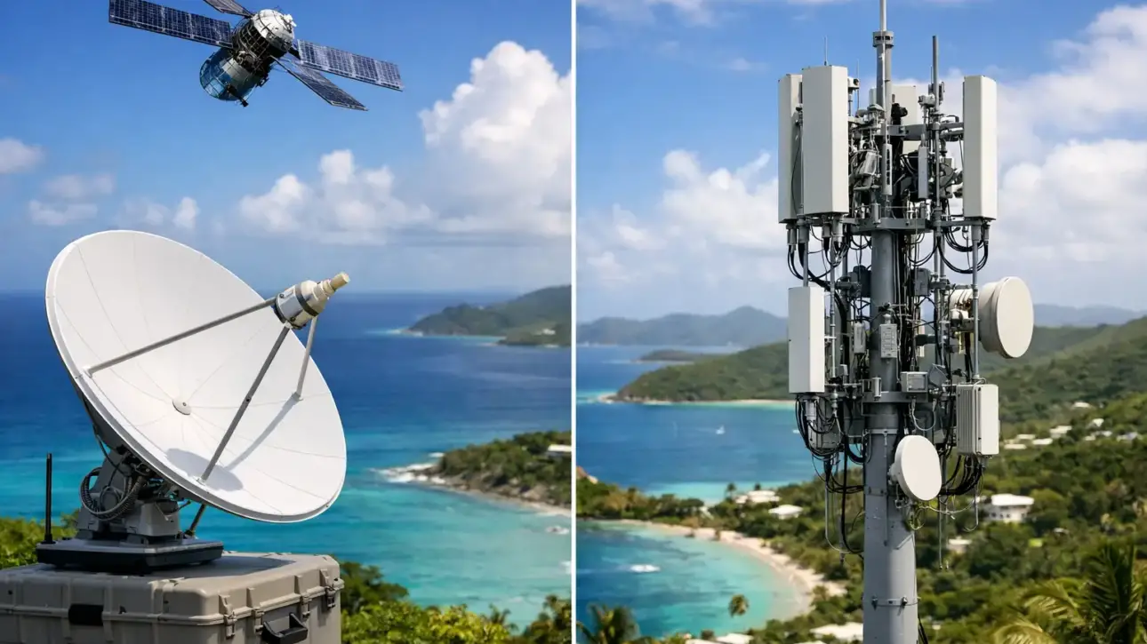 Satellite vs Cellular Backup for USVI Operations